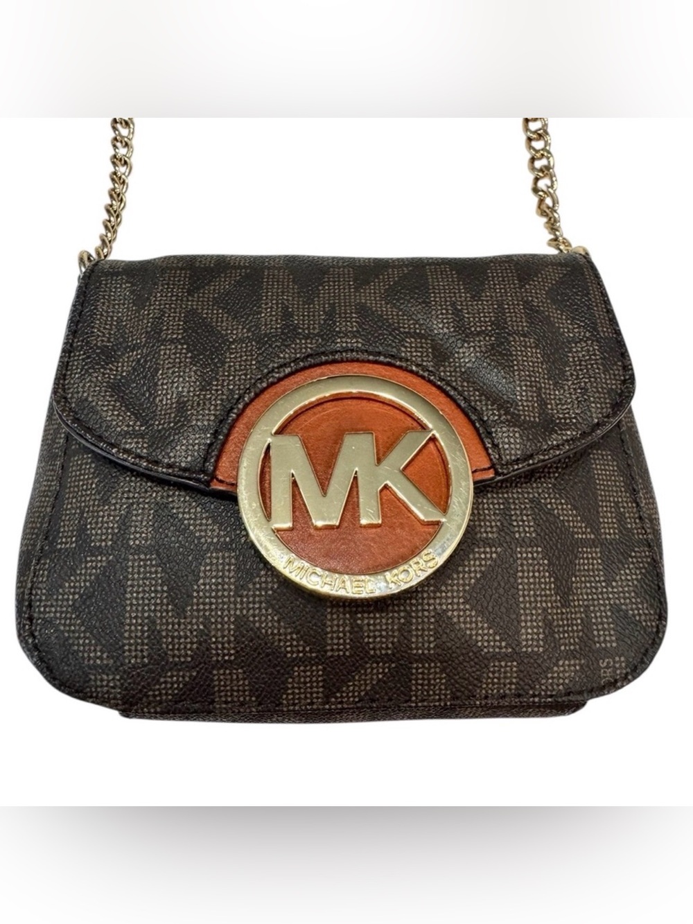Michael Kors Michael Kors Jet Set Signature Logo Crossbody Chain Bag